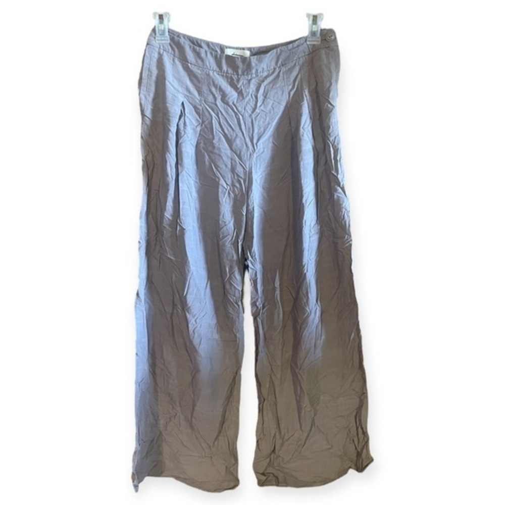 Anthropologie Elevenses Brown Modal Size 8 Wide Leg Pants